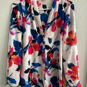 Vince Camuto Colorful Floral Blouse